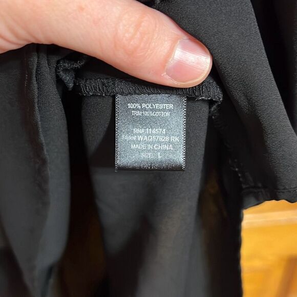 Ro & De Black Cutout Sleeveless Blouse Top Women’s Large - Picture 4 of 6